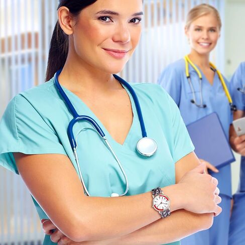 Avaner Nurse Silicone Wrist Watches: Silicone Band Easy Reader Pulsometer Scale Quartz Watches for Nurses Doctors Medical Professionals in Kuwait