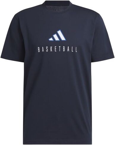 تي شيرت برسومات أداء بشعار Worldwide Hoops للرجال من أديداس in Saudi Arabia