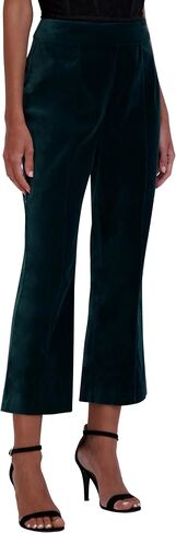 BCBGMAXAZRIA Women's Flare Leg Cropped Velvet Pant in Saudi Arabia