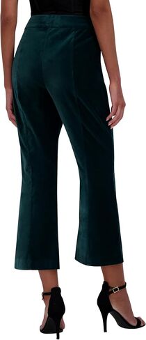 BCBGMAXAZRIA Women's Flare Leg Cropped Velvet Pant in Saudi Arabia