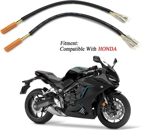 2Pcs 22.5cm/8.86in Motorcycle Light Line Compatible With Honda CBR125R 600 650F JC34 CBR1000 Turn Signals Connector Semaphore Adapter Blinker Indicators Wire Plug (2Pcs) in Saudi Arabia