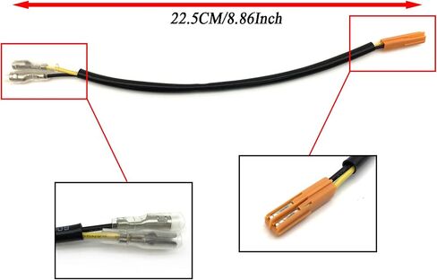 2Pcs 22.5cm/8.86in Motorcycle Light Line Compatible With Honda CBR125R 600 650F JC34 CBR1000 Turn Signals Connector Semaphore Adapter Blinker Indicators Wire Plug (2Pcs) in Saudi Arabia