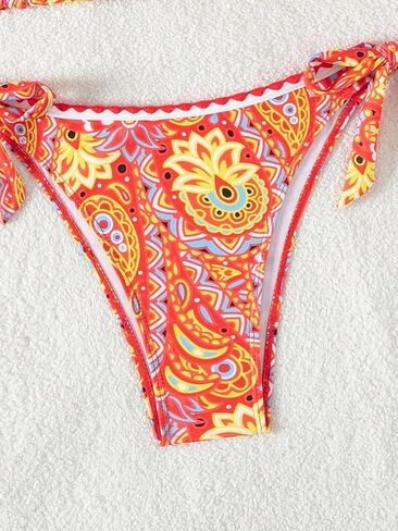 SHENHE Women's Summer 2 Piece Halter Bikini Set Floral Tie Triangle Bathing Suit in Saudi Arabia