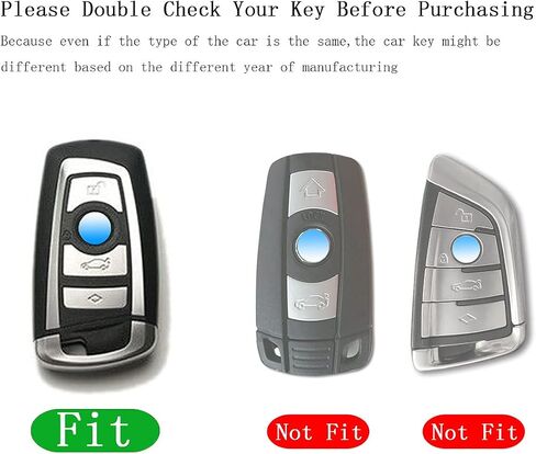 Car Key Case Key Shell Fob Key Cover Key Chain Bling Crystal Leather Key Fob Sleeve Chain Compatible for BMW in Kuwait