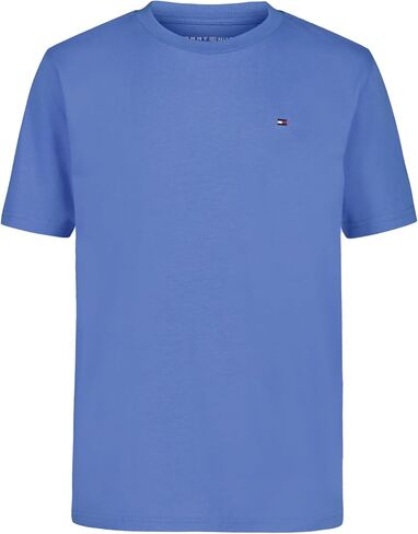 Tommy Hilfiger Boys' Short Sleeve Solid Crew Neck T-Shirt, Soft, Comfortable, Relaxed Fit in Saudi Arabia