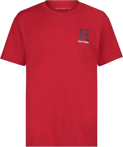Tommy Hilfiger Boys' Short Sleeve Solid Crew Neck T-Shirt, Soft, Comfortable, Relaxed Fit in Saudi Arabia