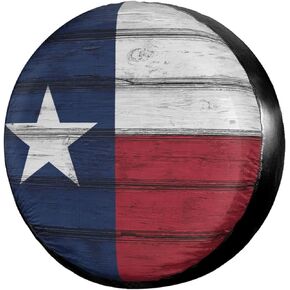 Texas Flag Board Spare Tire Cover Dust-Proof Wheel Tire Cover Fit Trailer, RV, SUV and Many Vehicle 14 Inch