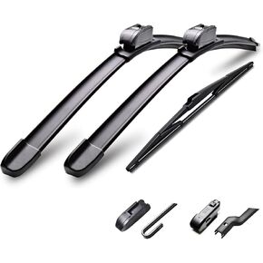 24"+18" Windshield Wiper Blades with 14" Rear Wiper Blade Replacement for Mazda CX-5 2013-2023/ CX-9 2017-2023 All-season (Pack of 3)