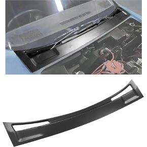 KUAFU Windshield Wiper Cowl Arm Cover Compatible with 1973-1982 Chevrolet Chevy Corvette C3 Wiper Cover Wiper Compartment Cover Black Plastic