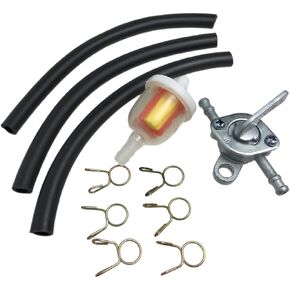 Universal 6mm Inline Fuel Tank Tap Filter Petcock Switch Shut Off Valve for Baja BA150 150cc ATV X15 X18 X22 Nini Pocket Bike ATV Buggy Moped Motorcycle 50cc 70cc 90cc 110cc 125cc 150cc Go Karts