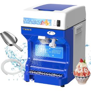 Electric Ice Shaver Crusher, 300W Shaver Snow Cone Machine, Thickness Adjustable Ice Shaving Machine 265LBs/hr Rotate Speed& Strong Power for Parties, Bar, Home and Commerical Use