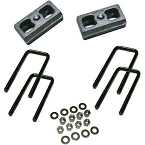 مجموعة قوالب RealTruck Superlift 2.5 بوصة لسيارة Chevy Silverado/GMC Sierra | كتل الرفع الخلفية، ومسامير U، والأجهزة | 3897 | يناسب 1999-2010 شيفروليه سيلفرادو/GMC Sierra 1500/2500 4WD