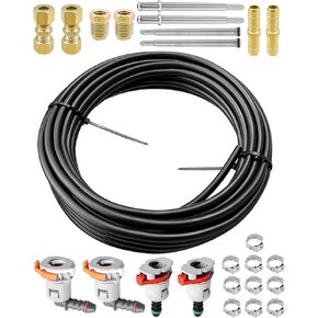25Ft Fuel Line Repair Kit 5/16" 8mm, Nylon Fuel Line Quick Connector Replace FLK-56, High-Performance Tubing for Fuel System Repairs and Upgrades, 23 Pack