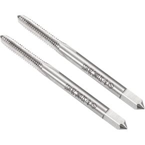 Thread Milling Taps, 2#-56 UNC Thread 2B, High Speed Steel Machine 3 Straight Flutes Screw Threading Tool - (Applications: for Tapping Drilling Machine), 2-Pieces