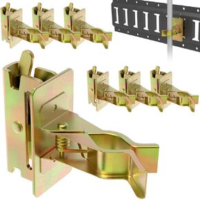 ForoGore 6 Pcs E-Track Tool Holders, Zinc Coated E Track Accessories for Enclosed Trailer Store Shovels, Rakes, Broom E Track Tool Holder Hanger for Trailer Accessories, E Track Shovel Holder
