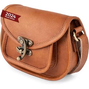 Berliner Bags Vintage Genuine Leather Shoulder Bag Valencia, Small Purses for Women, Crossbody Bag - Brown