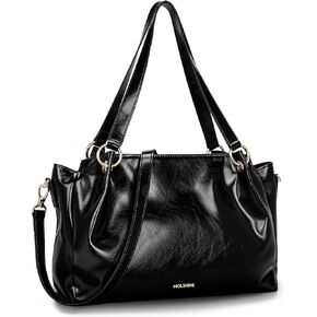 molshine Genuine Leather Tote Bags, Large Capacity Casual Top Handle Shoulder Handbag, Crossbody Bag With Adjustable Strap for Women Lady DLK0016