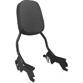 Detachable Sissy Bar Upright Backrest Fit for Harley Softail FLDE FLHC FLHCS FLSL FXBB and FXST models 2018-2024 (Black)