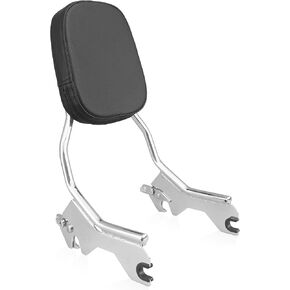 Detachable Sissy Bar Upright Backrest Fit for Harley Softail FLDE FLHC FLHCS FLSL FXBB and FXST models 2018-2024 (Black)