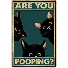Retro Black Cat Room Decor,Funny Metal Sign,Cat Show Me Your Tito's,Home Bar Kitchen Coffee Man Cave Garage Wall Decor Art 8x12 Inch
