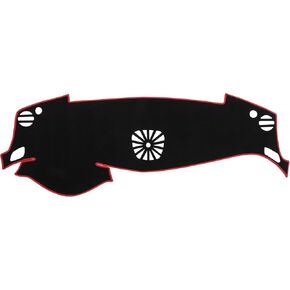 Car Dashboard Cover Compatible for Nissan Altima 2013-2018, Protective Polyester Red Center Console Interior Trim Dash Cover Mat Pad