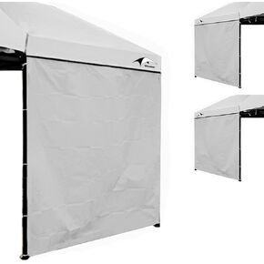 Sun Side Walls for 10x10 Pop up Tent, Instant Canopy Shade Removeable Sidewalls, UPF50+ Waterproof, White, 10x10 3pc
