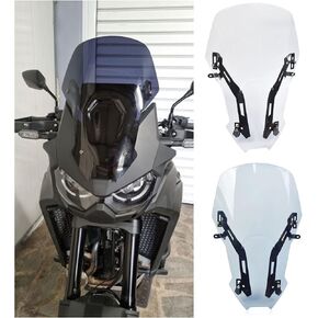Motorcycle Windshield Windscreen Shield Screen with Mounting bracket Wind Deflector moto Accessories fit for Hon-da Africa Twin CRF1100L Adventure Sport 2020 2021 (Light Smoke)