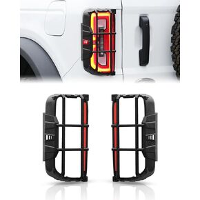 ROADER Tail Light Cover Guards Fit for Ford Bronco 2021 2022 2023, Rear Light Cover Protector Compatible with Ford Bronco Exterior Accessories 2/4 Door, Black (Exclude Bronco Sport)