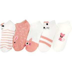 Women's Cat Socks Cute Colorful Funny Socks, Christmas Birthday Gifts for Women Teenage Girls 5 Pack