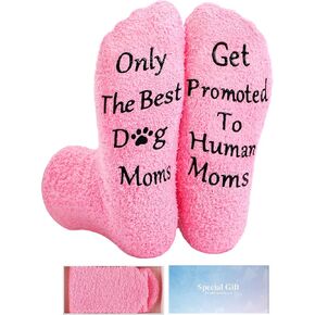 Geyoga Pregnancy Socks New Mom Gifts for Pregnant Women Valentines Socks for Women Dog Mom Pregnancy Gifts New Mom Gifts Only the Best Dog Moms Get Promoted to Human Moms