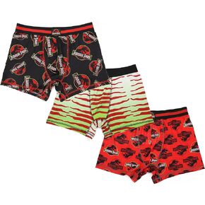 Bioworld Jurassic Park Icons & Raptor Stripes Men’s 3-Pack Boxer Briefs Set