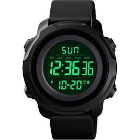 CKE Men's Digital Sports Watch Military Electronic Waterproof Wrist Watches for Men with Stopwatch Alarm LED Backlight