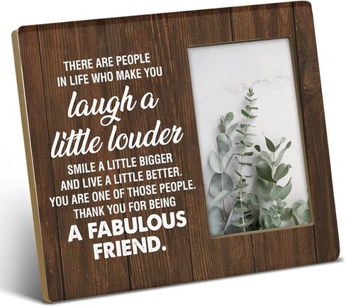 TSUYAWU هدية أخت الروح، هدايا أخت الروح للنساء أفضل الأصدقاء Bestie BFF، إطار صورة خشبي تعريف أخت الروح الريفية 8 × 10 بوصة على سطح الطاولة والجدار (عرض الصورة 4 × 6 بوصة) in Kuwait