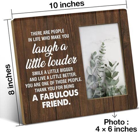 TSUYAWU هدية أخت الروح، هدايا أخت الروح للنساء أفضل الأصدقاء Bestie BFF، إطار صورة خشبي تعريف أخت الروح الريفية 8 × 10 بوصة على سطح الطاولة والجدار (عرض الصورة 4 × 6 بوصة) in Kuwait