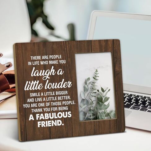 TSUYAWU هدية أخت الروح، هدايا أخت الروح للنساء أفضل الأصدقاء Bestie BFF، إطار صورة خشبي تعريف أخت الروح الريفية 8 × 10 بوصة على سطح الطاولة والجدار (عرض الصورة 4 × 6 بوصة) in Kuwait