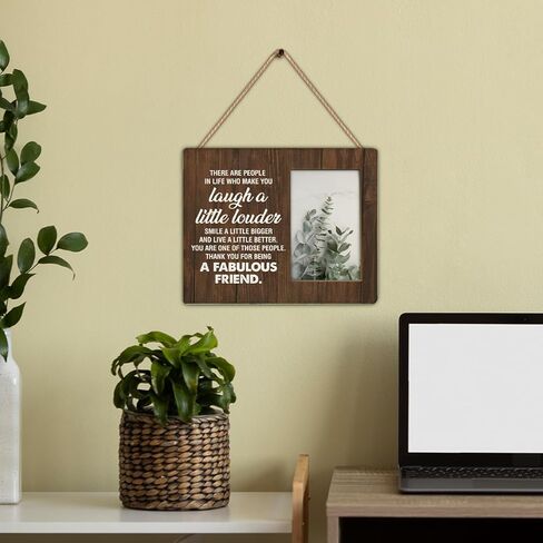 TSUYAWU هدية أخت الروح، هدايا أخت الروح للنساء أفضل الأصدقاء Bestie BFF، إطار صورة خشبي تعريف أخت الروح الريفية 8 × 10 بوصة على سطح الطاولة والجدار (عرض الصورة 4 × 6 بوصة) in Kuwait