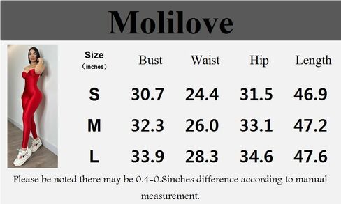 Molilove Women's Sexy Jumpsuits Backless Corset Top Bodycon Long Pant Jumpsuit Going Out Outfits for Women Club Romper 2024 in Saudi Arabia