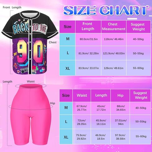 80s 90s الزي للنساء الهيب هوب زي مجموعة البيسبول جيرسي اليوغا السراويل مع حقيبة صياد قبعة لحزب 90s in Kuwait