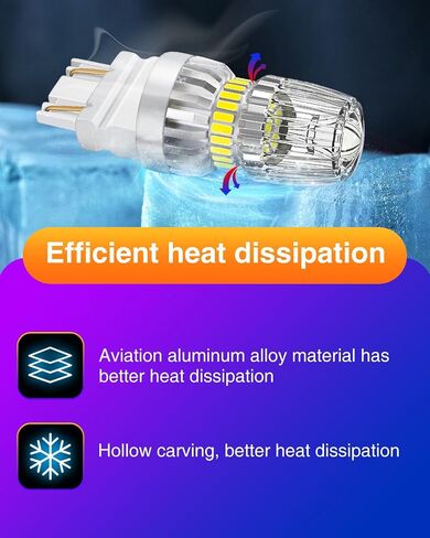 LUYED New Upgrad Reverse Lights 3157 LED Bulb Xenon White 400% Brighter 3157A 3056 3156 3057 3047 4057 4157 LED Light Bulbs for Turn Signal Blinker Tail Parking Brake Lights, Pack of 2 in Saudi Arabia