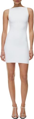 Azhong Women's Summer Crew Neck Sleeveless Bodycon Dress Slim Basic Mini Tank Dress in Saudi Arabia