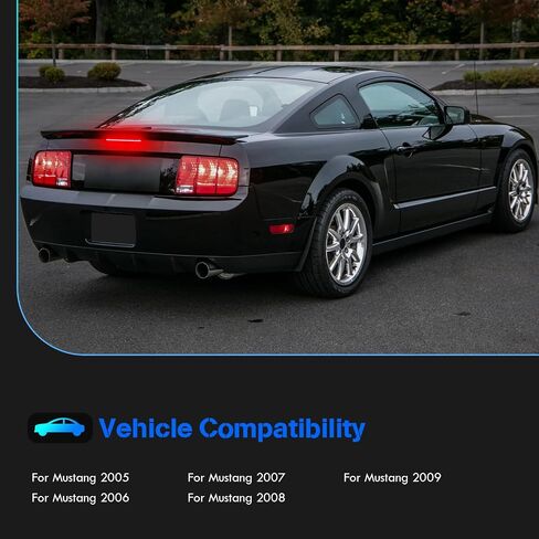 LED 3rd Brake Light Replacement for 2005-2009 Mustang High Mount Stop Third Brake Light, Red Lens in Kuwait
