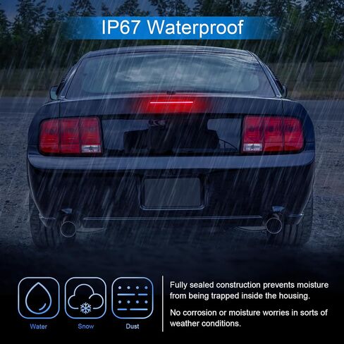 LED 3rd Brake Light Replacement for 2005-2009 Mustang High Mount Stop Third Brake Light, Red Lens in Kuwait