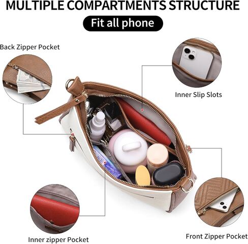 SENDEFN Crossbody Bags for Women Trendy, Vegan Leather Purses Medium Crossbody Purses Shoulder HandbagsTravel with Wide Strap in Saudi Arabia