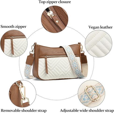 SENDEFN Crossbody Bags for Women Trendy, Vegan Leather Purses Medium Crossbody Purses Shoulder HandbagsTravel with Wide Strap in Saudi Arabia