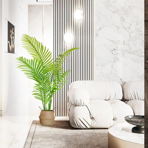 Artificial Areca Palm Tree Fake Tropical Palm Plant Potted Faux for Indoor Outdoor Office Room Shopping Mall Decor (47 inch) in Saudi Arabia