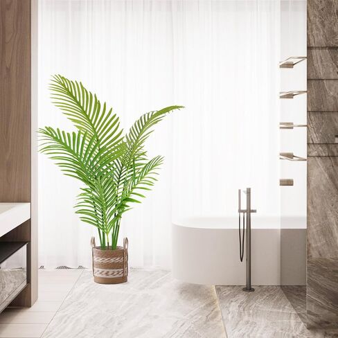 Artificial Areca Palm Tree Fake Tropical Palm Plant Potted Faux for Indoor Outdoor Office Room Shopping Mall Decor (47 inch) in Saudi Arabia