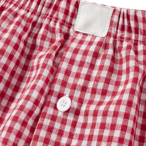 Boxer Shorts Y2k Women Plaid Gingham Low Elastic Waist Pajamas Lounge Sleep Pj Checkered Micro Short Pants Bottoms in Kuwait