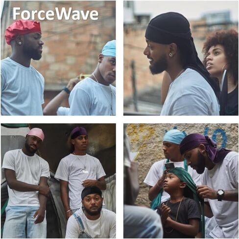 Velvet Durags for Men Wave Cap 6 Pieces Premium Do Rags Set for Men Women with Long Tail and Wide Strap in Kuwait