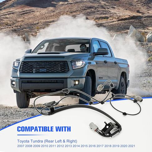 89516-0C050 مجموعة أسلاك مستشعر سرعة العجلات الخلفية ABS متوافقة مع Tundra 2007-2021، سلك مستشعر التحكم في الانزلاق ABS الأيسر والأيمن استبدال 89542-0C020 89543-0C020 in Kuwait