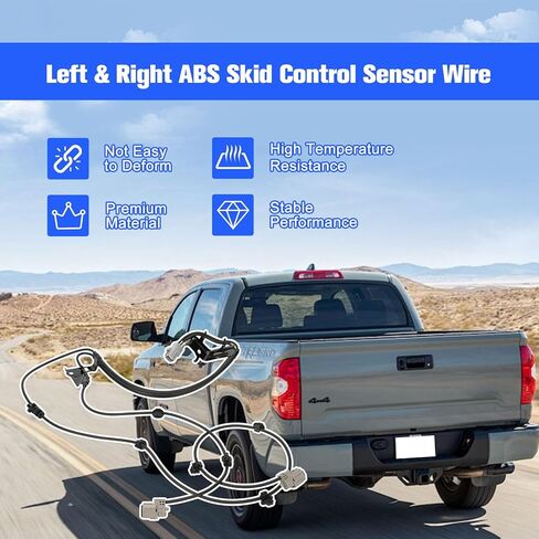 89516-0C050 مجموعة أسلاك مستشعر سرعة العجلات الخلفية ABS متوافقة مع Tundra 2007-2021، سلك مستشعر التحكم في الانزلاق ABS الأيسر والأيمن استبدال 89542-0C020 89543-0C020 in Kuwait